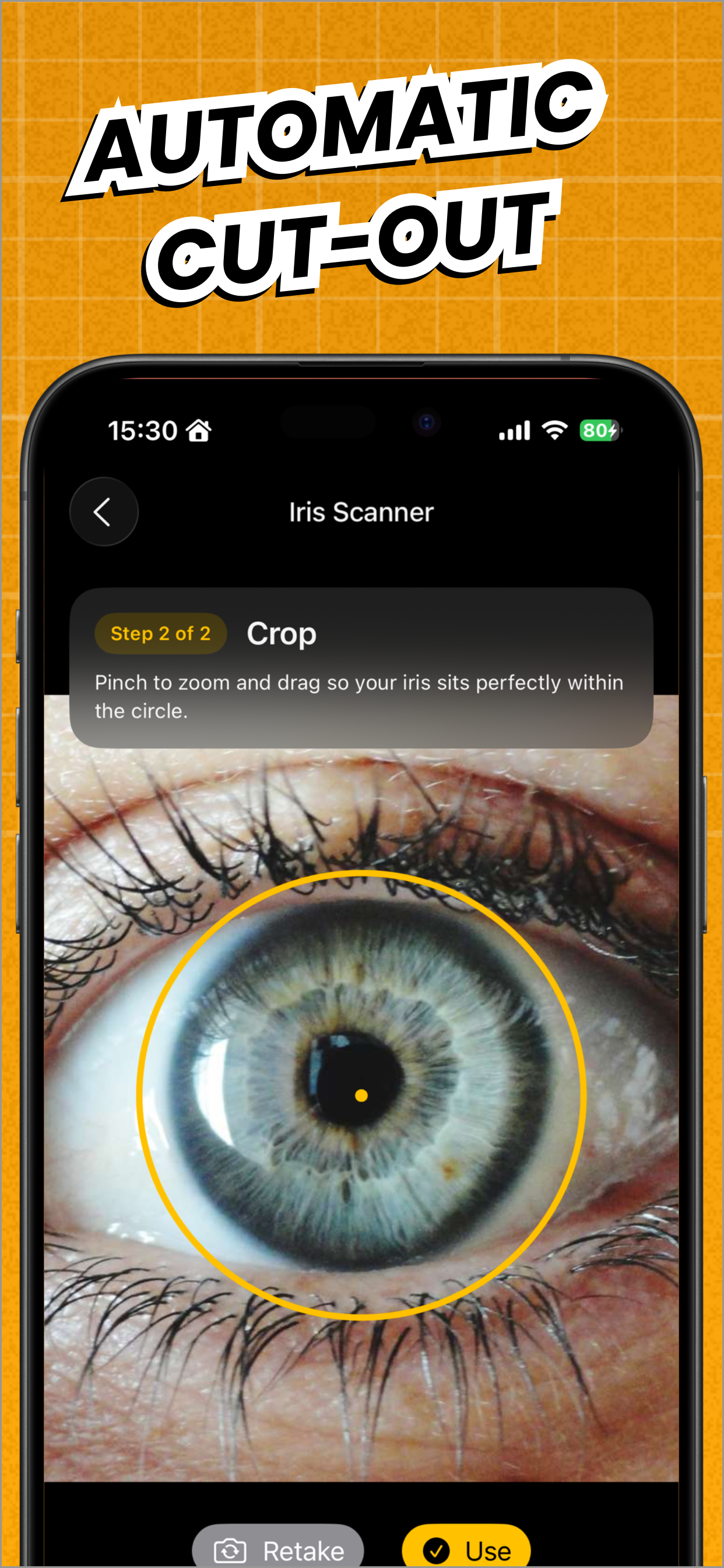 Automatic iris cutout