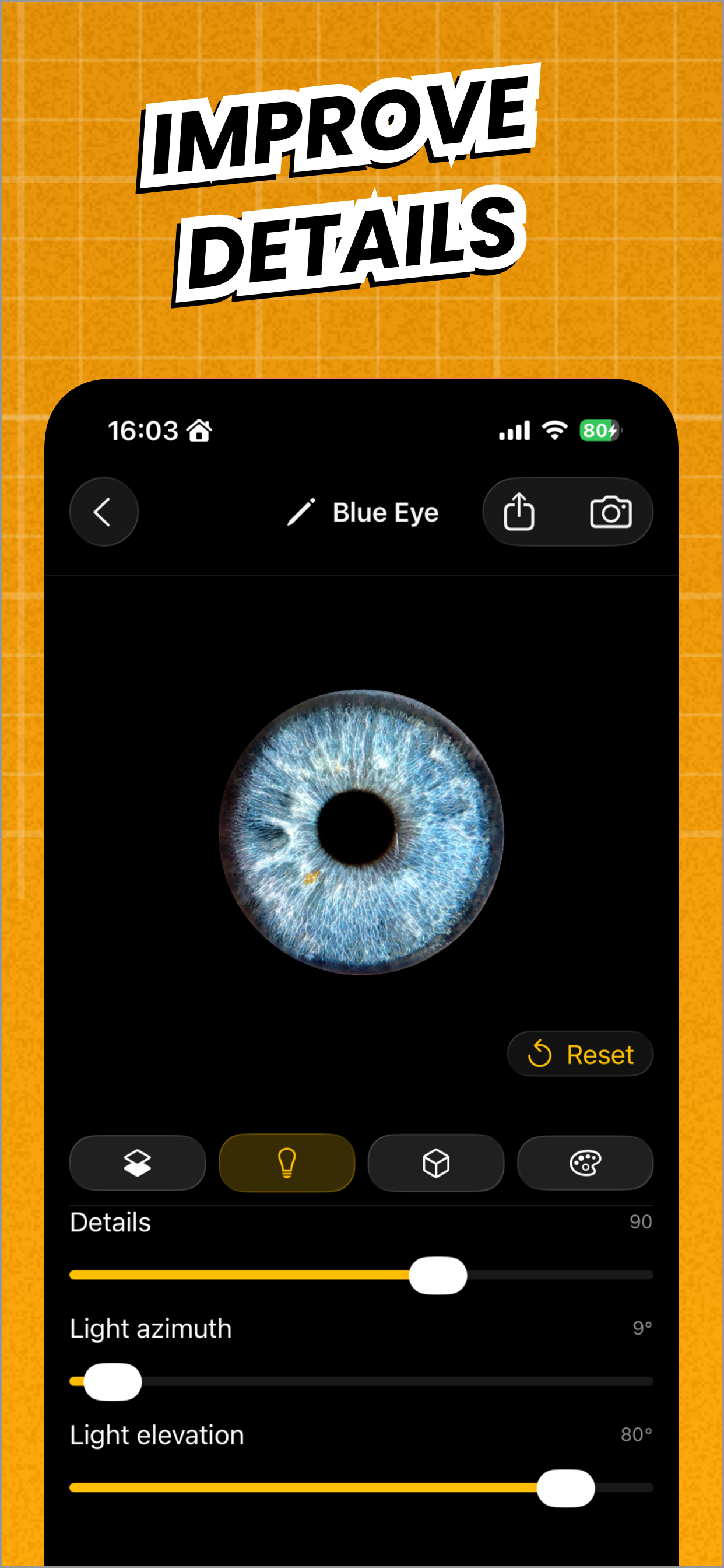 Enhance iris details